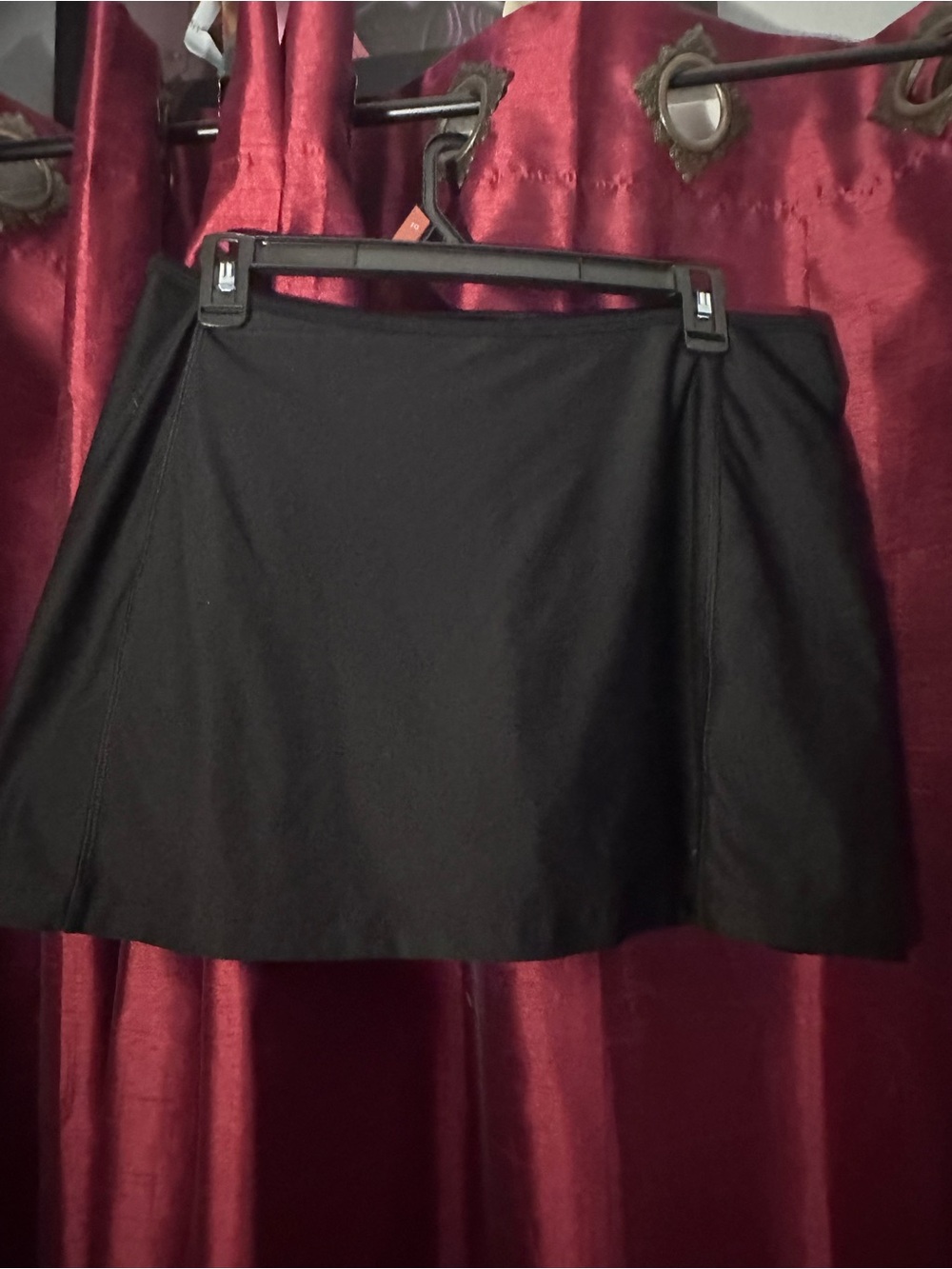 Avia Black Mini Skirt with Subtle Paneling